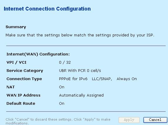 Sample 5: RFC2684 (IPv4) Step 1 Select RFC2684 (IPv4) protocol. Set to LLC/SNAP encapsulation type and Bridged encapsulation mode. Then click Next.