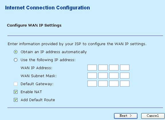 The following table describes the parameters of this page. Field Description Through PPP dial-up to obtain an IP address Obtain an IP address assigned by up-link equipment, such as automatically BRAS.