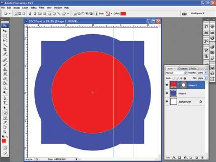 220 Learning Photoshop 14. On the options bar or in the Toolbox, click the Ellipse Tool, which can be used to draw circles. 18 14 15 19 20 15. Click the Geometry options button on the options bar. 16.