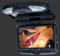 5" WIDESCREEN FLIP-DOWN TFT MONITOR WITH BUILT- IN DVD PLAYER WITH  HOUSING COLOR: BLACK