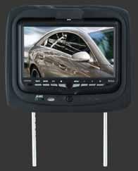 HEADREST MONITORS WITH DVD HIR9A UNIVERSAL HEADREST WITH PRE-INSTALLED 9" WIDESCREEN TFT VIDEO MONITOR WITH BUILT-IN DVD PLAYER.