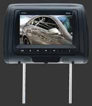 SOLD INDIVIDUALLY HIR8M UNIVERSAL HEADREST WITH PRE-INSTALLED 8" WIDESCREEN TFT VIDEO MONITOR.