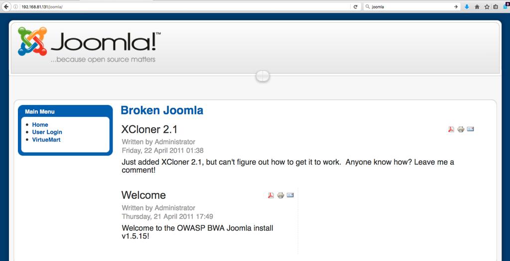 From Data to Application Code - Joomla OK, it
