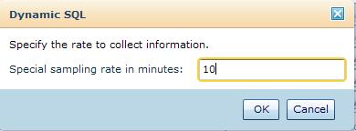 from the database server. The default, and minimum, is 1 minute. The sampling rate for the Extended Insight Client and Server profiles is not configurable and is set to 1 minute.