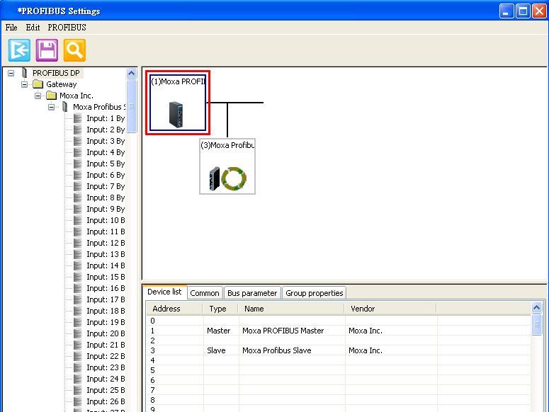 Step 4: Configure the PROFIBUS device address and other parameters if