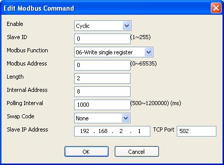 command to the MGate. In Modbus, you can either request register data or bit data. For register data, the length is two bytes (16 bits). For bit data, the length is 1 bit.