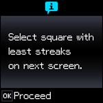 5. Press the arrow buttons to select Head Alignment and press the OK