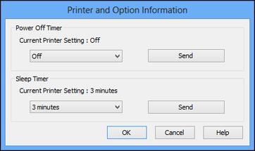 Parent topic: The Power Off and Sleep Timers Changing the Power and Sleep Timer Settings - Windows You can use the printer software to change the time period before the product enters sleep mode or