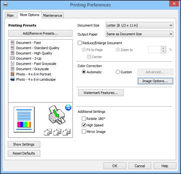 Parent topic: Printing with Windows Double-sided Printing Options - Windows You can select any of the double-sided options to set up your double-sided print job.
