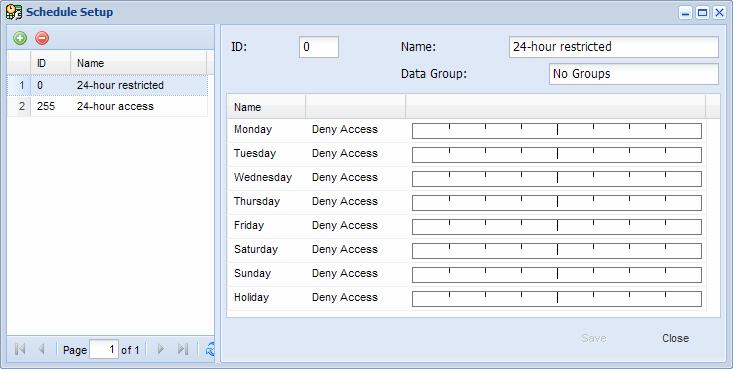 5. You can use the Data group drop-down list to assign the time zone to a data group. You can then allow or forbid a user to read/write the functions listed under the data group.