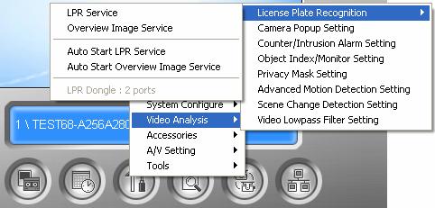 12 License Plate Recognition 12.2.1 Step 1: Enabling LPR Functions on GV-DVR LPR To enable license recognition on GV-DVR LPR, click the Configure button, select Video Analysis, select License Plate