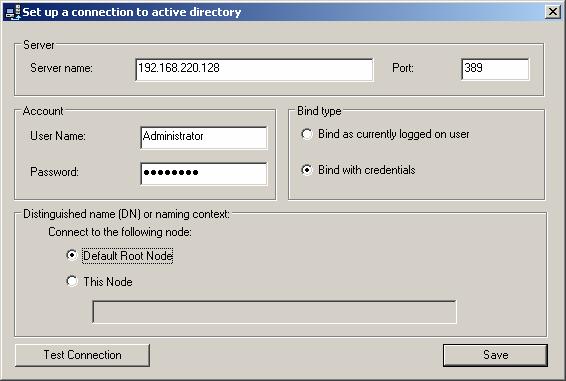 13.4.1 Converting Data from the Active Directory Database 1. Click the Set Connection button on the Options dialog box (Figure 12-4). The Source Database dialog box appears. 2.