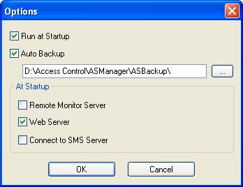 7 Other Functions 7.3 Startup and Backup Setup You can select which server should be enabled upon Windows or GV-ASManager startup.