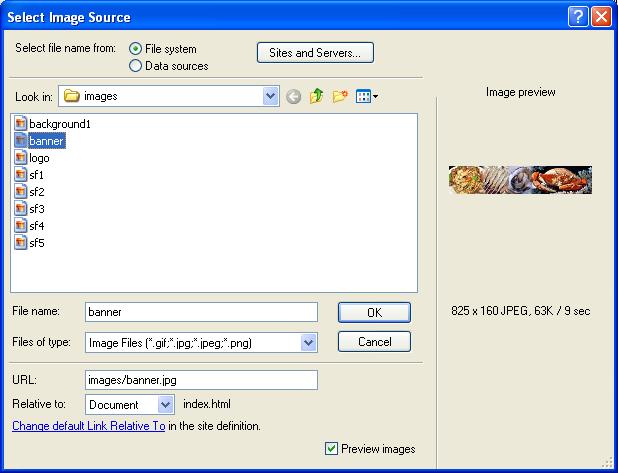 BÀI 3: IMAGE I. CHÈN ẢNH VÀO TRANG WEB Cách 1: Chèn bằng menu lệnh B1: Trên vùng nhìn Design của trang web, click chuột tại vị trí cần chèn ảnh B2: Chọn menu Insert -> Image.