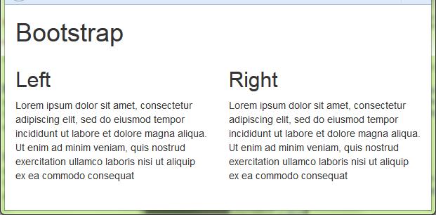 16. Write and upload to your site a page that looks similar to the one below. On medium or large displays there should be a two-column gap between the left and right sections.