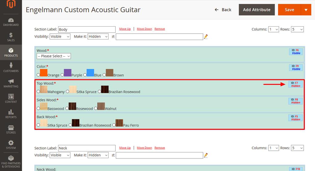 3.6 Dependent Custom Options The extension takes the dynamic custom options functionality to the next level and provides the conditional branching for product options.