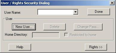 The following dialog box will be displayed. Fig 7.3 Setup username 4.