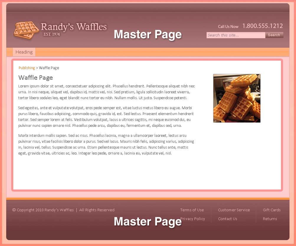 Master Pages Master pages allow you to change the look and feel for an entire site simply by