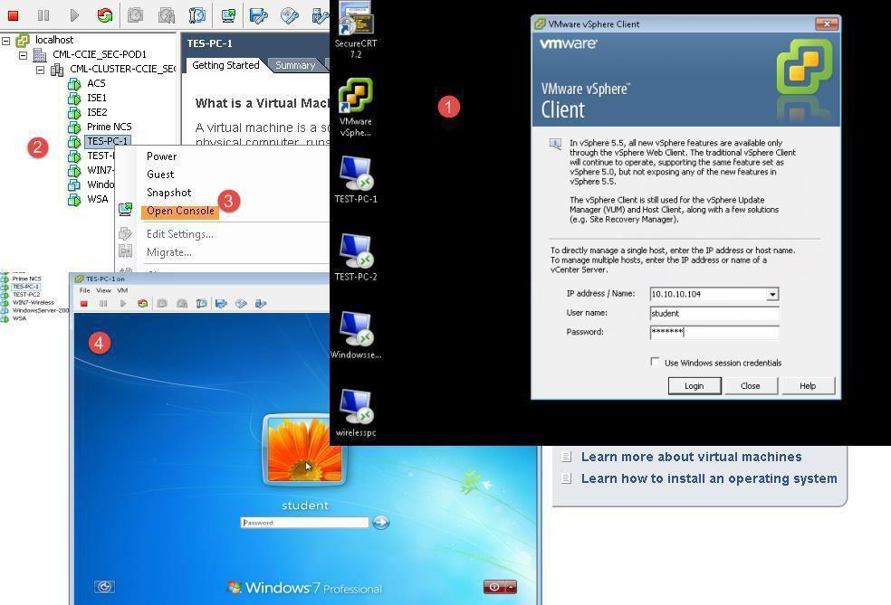 Example Method 2 for windows based Device: Open Vmware Vsphere
