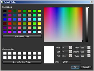 6.6 Configuring project settings 5. In the Default filters tab, click Font color. 6. In the Select Color window, select a font color, adjust any color variables, and then click OK.