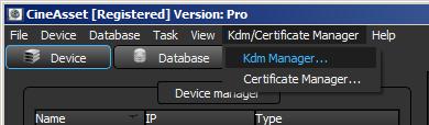 10.7 Managing KDMs generated by CineAsset 10.7 Managing KDMs generated by CineAsset Use the Kdm Manager window to manage KDMs generated by CineAsset, as well as their associated properties.