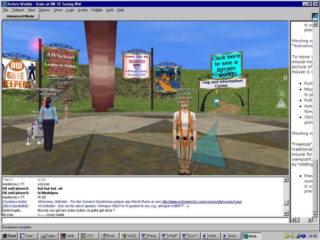 Scenery and content example 1 3D interactive virtual worlds => Location based information Shops, brokers & auctions Directories &