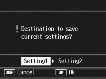 (GP.86) To register the current camera settings as My Settings, follow the steps below. 1 Change the camera settings to the values you want to register as My Settings. 2 Display the setup menu.