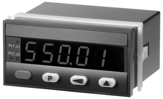 PROCESS & LEVEL MONITORS TP-550 Series Features Very bright LED display, height 14mm DIN housing, 96 x 48 mm Programmable operating curve for standard signals, thermocouples,resistance thermometers,
