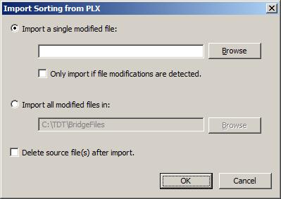In this dialog you can choose to import sort information from a single file or all files in the working directory.
