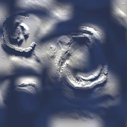 Technique B: Video Based Illumination Maps Fig. 3: A single frame of terrain lightmap and sky dome textures from a video based illumination map (VBIM) sequence.