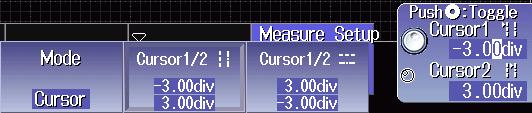 5.2 Performing Cursor Measurements and Area Calculations This section explains the following settings (which are used when performing cursor measurements on and determining the area of the displayed