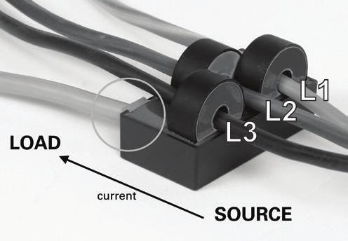 Connecting the connector to the wiring The 3CTee three-way current transformer and the split core single phase current transformer should be attached to the