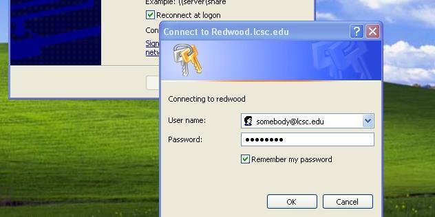 19. A user name and password box should appear.