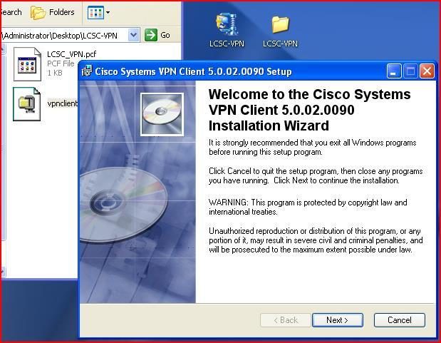 3. The installation of the VPN client is now complete.