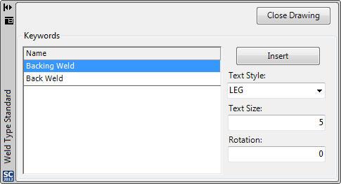 From Manager, select Weld Types from the WeldManagement menu. Select the weld type whose symbol you wish to edit from the list, and then click the Edit Symbol button.
