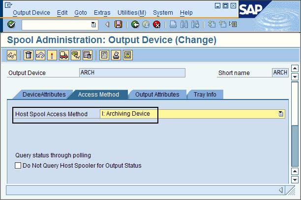 Figure 98. DeviceAttributes page of the Spool Administration: Output Device (Change) window containing your selection 9. Click the Save icon to save your settings. What to do next: 8.5.