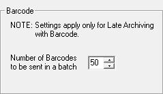 5.1.4 Specifying the number of bar codes in a batch job If the documents are to be linked by processing their bar codes, you can increase the performance by sending up to 50 bar codes in one batch