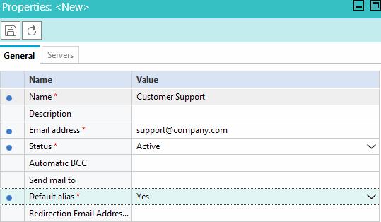 specified in this field, and not to the customer s email address. Enter values in this field only while testing the system. Make sure that after testing the alias, you clear the values in this field.