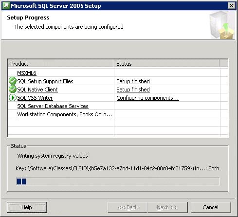 Deployment Guide 11 3. The SQL Server Express setup will provide a separate progress dialog.