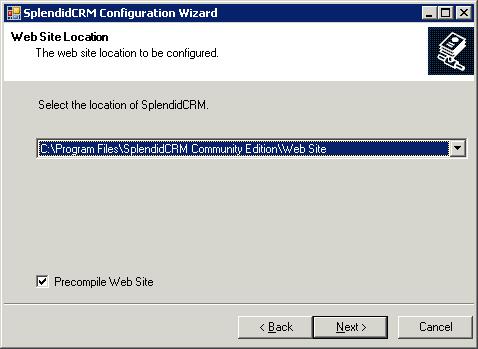 Deployment Guide 12 4. If you have multiple SplendidCRM installations, you can select the specific installation that you want to configure.