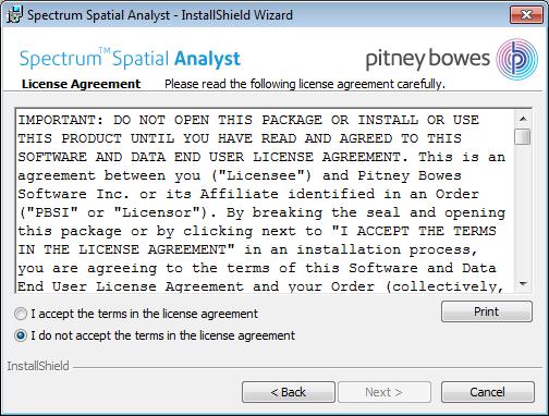 6. Select I accept the terms in the license agreement and click Next.