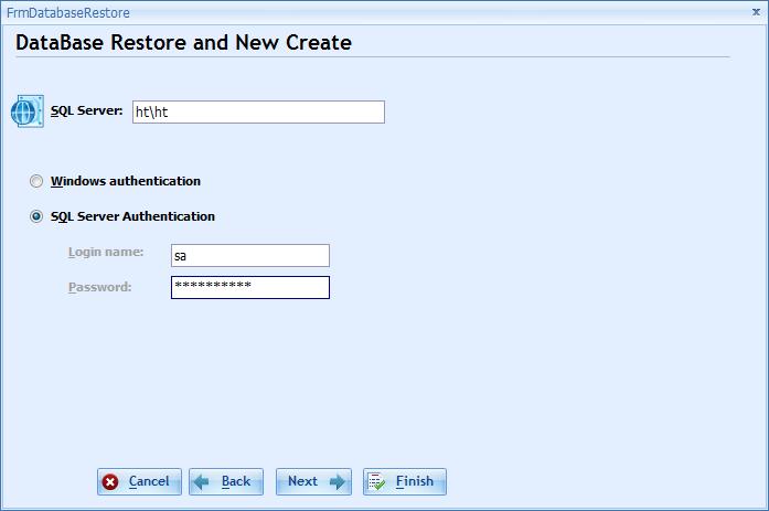 5.11 Database Restore This form will help you to restore backup which have taken backup by this
