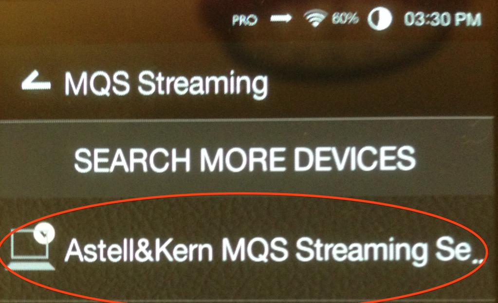 13. Connect the AK240 to the ID of the MQS Streaming