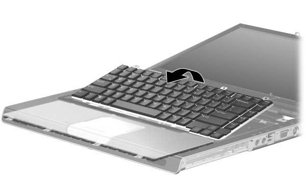 0 screws that secure the keyboard to the notebook. Removing the Keyboard Screws 4.