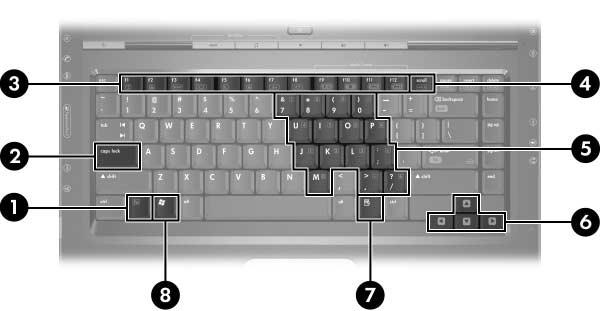 Product Description The standard keyboard components of the notebook are shown below