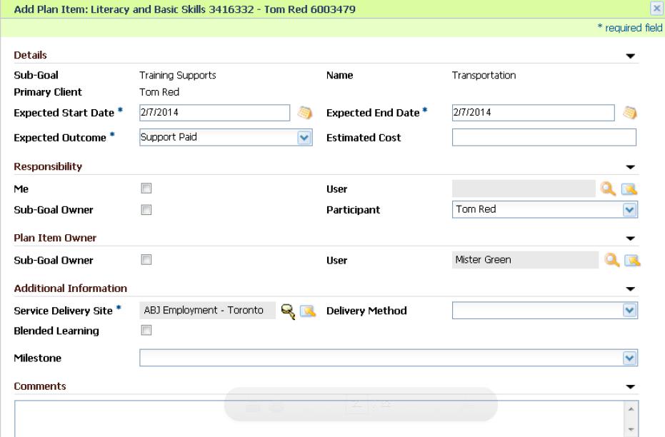 30. If your agency provides Training Support (TS) allowances, you can also add a PLAN ITEM for Training Supports.