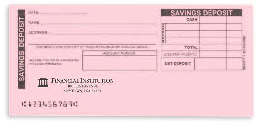 Counter Savings Deposits SD-97671-1 Indicate SD-97671-2PT White, Pink, Blue,