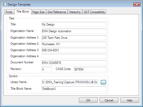 4. Click the browser button to the right of the Library Name field, and navigate to the D:\EMA_Training\Capture directory. 5. Select the TRNG.OLB library file and click Open. 6.