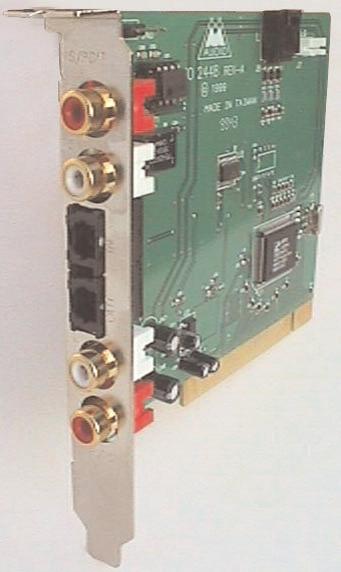 The DiO 2448 also supplies two CD-ROM analog audio headers internally, with both popular formats supported.