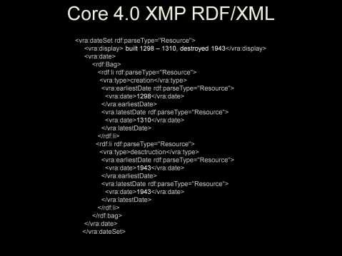 Here is a snippet of Core 4 XMP RDF/XML. Sure, it looks great.